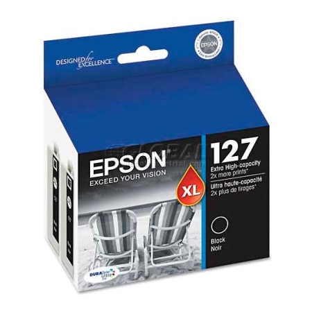 Epson Epson T127120D2 (127) Extra High-Yield Ink, Black, 2/Pack T127120-D2